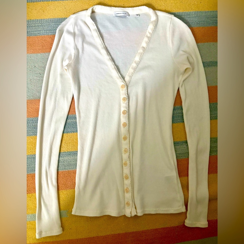 Rebecca Taylor Pima Cotton Alpaca cardigan XS